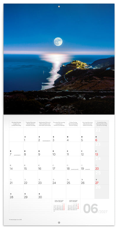 Broschürenkalender The Moon 2027, 30 x 30 cm