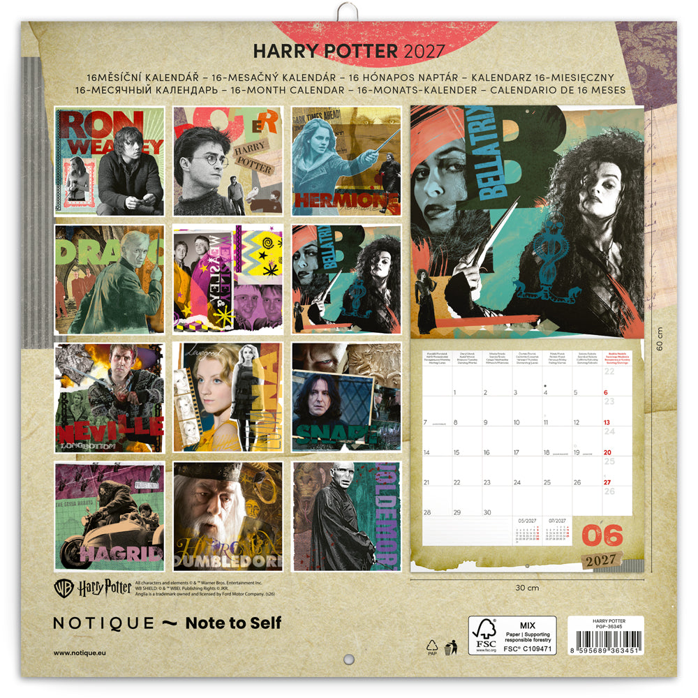Broschürenkalender Harry Potter 2027, 30 x 30 cm