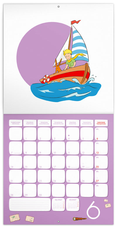 Broschürenkalender Der kleine Prinz 2027, PLASTIC FREE, 30 x 30 cm