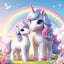 Broschürenkalender Happy Unicorns 2027, 30 x 30 cm