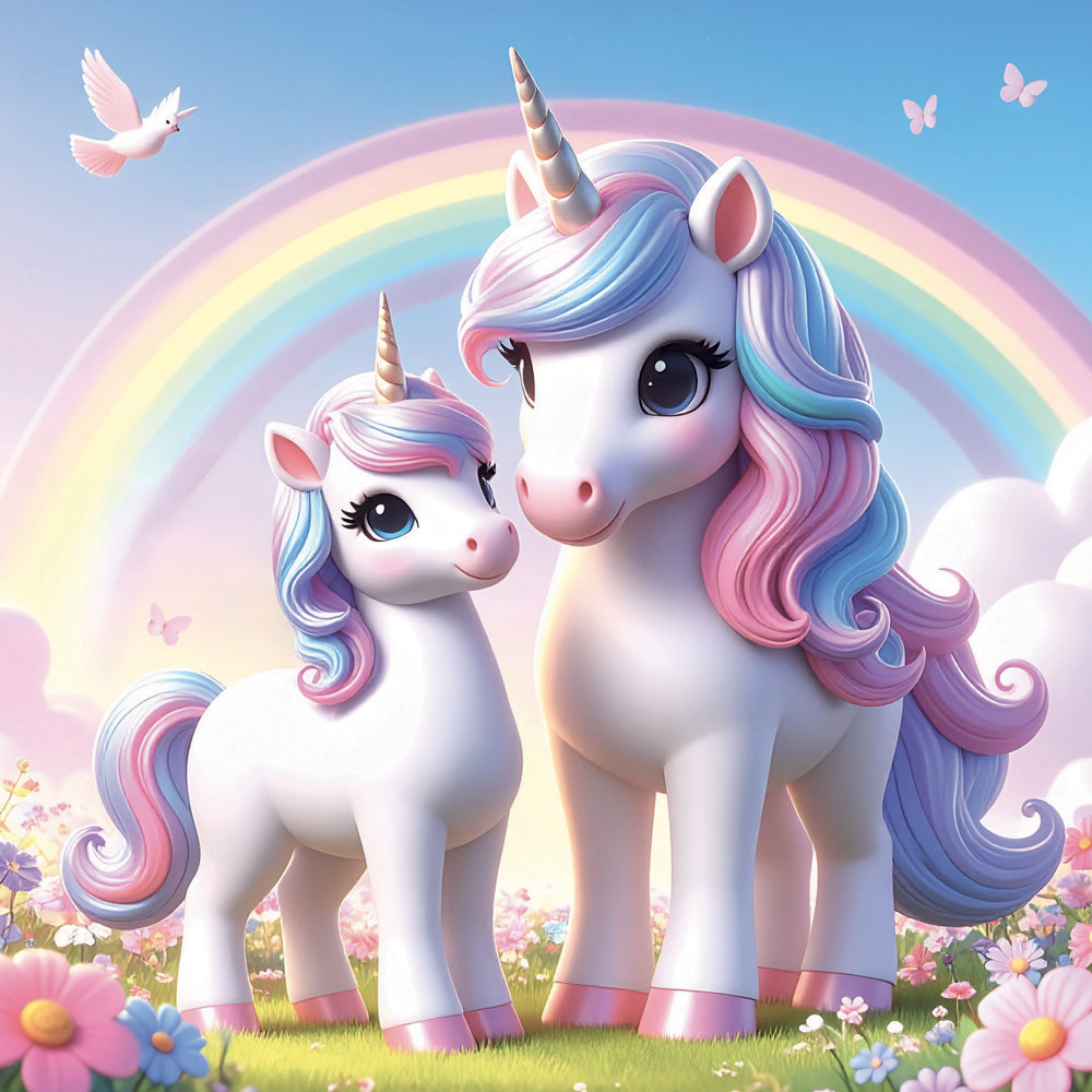 Broschürenkalender Happy Unicorns 2027, 30 x 30 cm