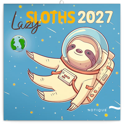Broschürenkalender Lazy Sloths 2027, 30 x 30 cm