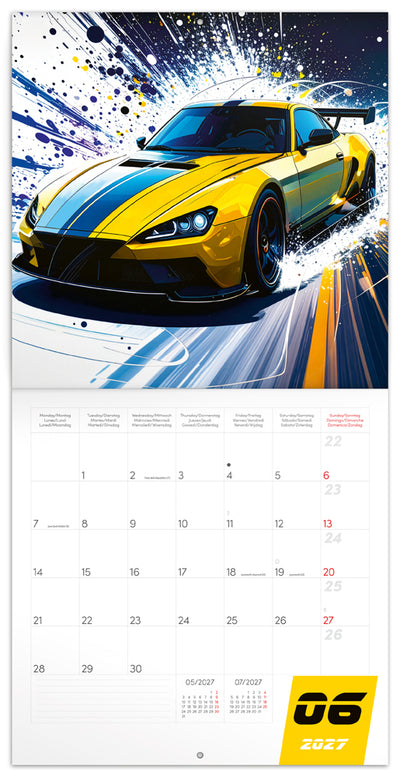 Broschürenkalender Fast Cars 2027, 30 x 30 cm