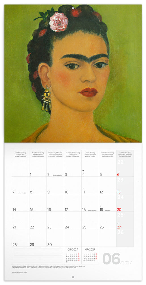 Broschürenkalender Frida Kahlo 2027, 30 x 30 cm