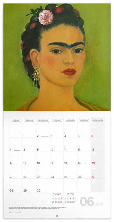 Broschürenkalender Frida Kahlo 2027, 30 x 30 cm