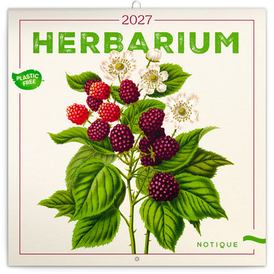 Broschürenkalender Herbarium 2027, PLASTIC FREE, 30 x 30 cm