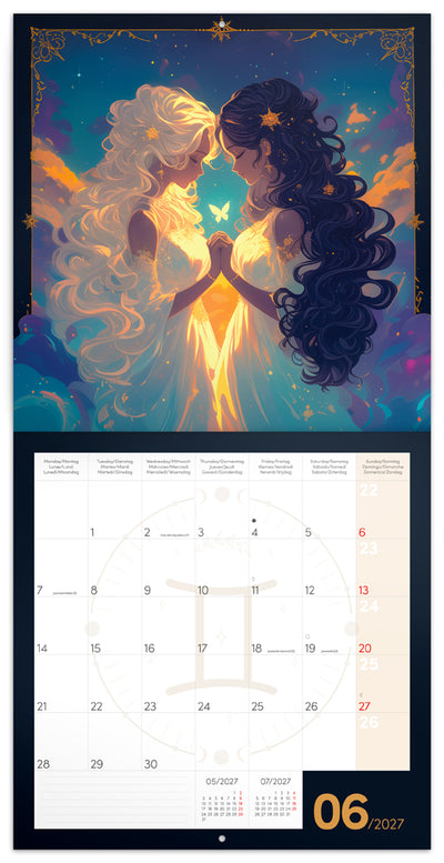 Broschürenkalender Anime Zodiac 2027, 30 x 30 cm