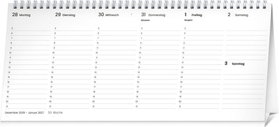 Tischkalender 2027, 33 x 14,5 cm