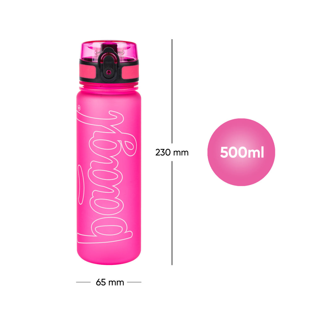 Tritan Trinkflasche Logo Rosa, 500 ml